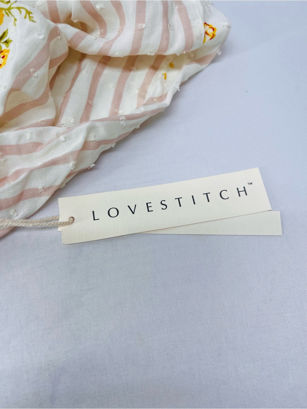 LoveStitch Cottage-core Cream Floral Stripe Bohemian Sleeveless Tunic - Picture 8 of 11